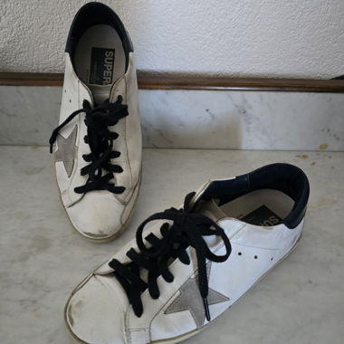 Golden goose blanc / marine