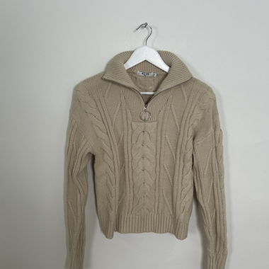 NA-KD Strickjacke mit Reissverschluss