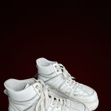 white fake buffalos
