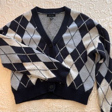 Strickjacke blau