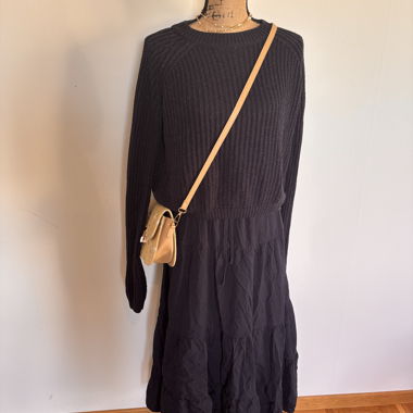 Maglione lavorato a maglia grossa blu