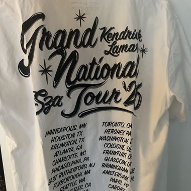 SZA Kendrick Lamar Tour T Shirt Merch L