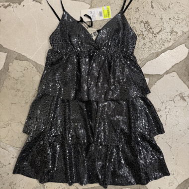 Aniye By Pailletten-Kleid Schwarz Gr. 42