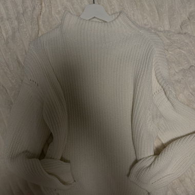 Pull tricot crème