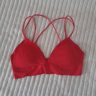 Bralette rouge sans coutures