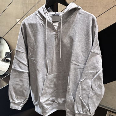 Felpa Grigia con Zip