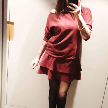 Burgund Minikleid
