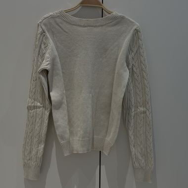 Knit sweater white / beige