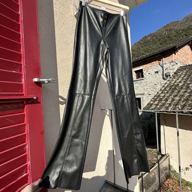 Y2K faux leather trousers