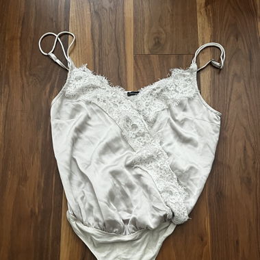 Satin and lace bodysuit 