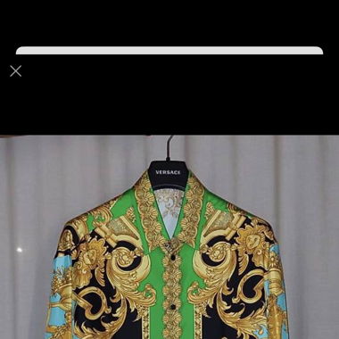Original Versace Seiden Hemd mit Staubbeutel 