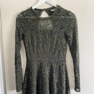 Robe dentelle Vero Moda verte au-dessus genoux 