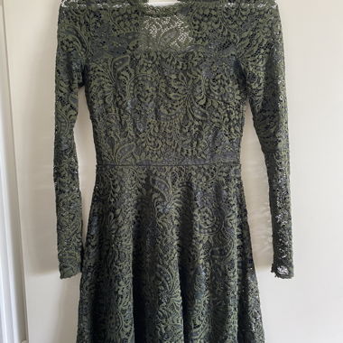 Robe dentelle Vero Moda verte au-dessus genoux 