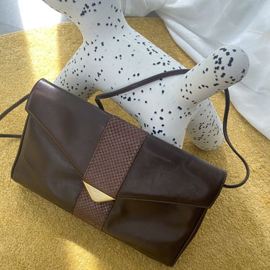 Pochette vintage brune