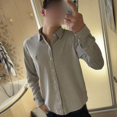 Camicia Ralph Lauren grigio chiaro