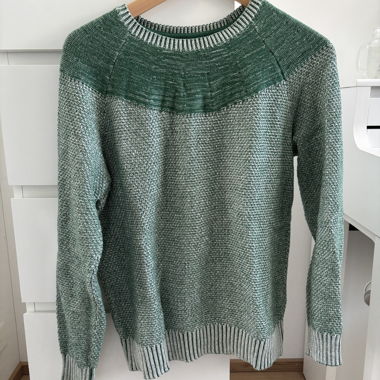 Grüner Baumwollpullover