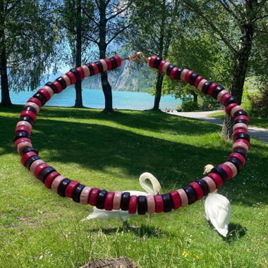 necklace with wooden beads