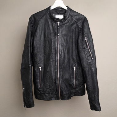 Veste en cuir - noir, taille M, Jack & Jones