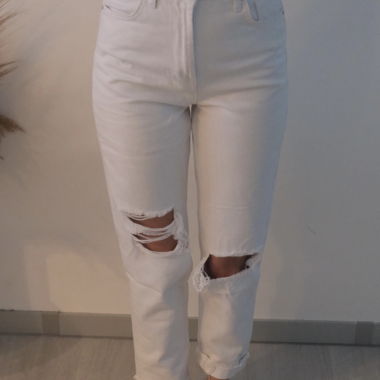 White Ripped Jeans