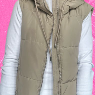 Gilet matelassé beige (fit long) S