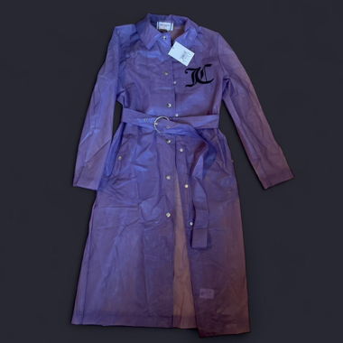 Purple Juicy Couture trench coat with belt 