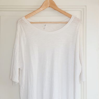 Robe/T-shirt blanc transparent