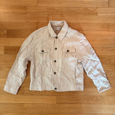 Zara Leinenjacke Beige