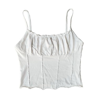 Top with ruffles/ Milkmaid top 