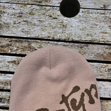 Bonnet brun/kaki en satin