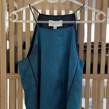 Elegant Turquoise Crop Top