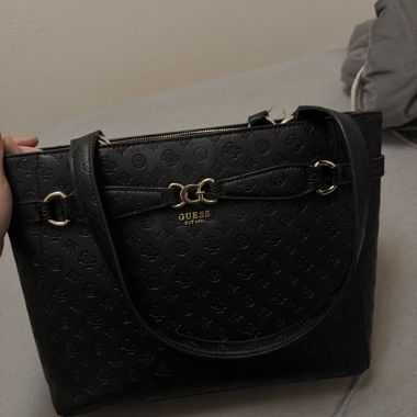 Shopper GUESS nero monogram