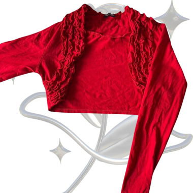 Artigli Girl Red Shrug Cropped 2000s