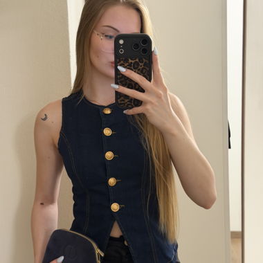 denim top