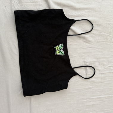 Black top with straps