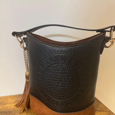 Damen Handtasche in Schwarz und Braun