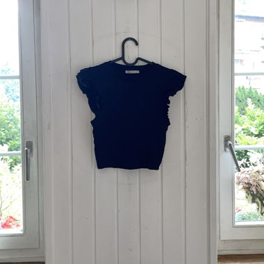 Ruffle Top black - Zara