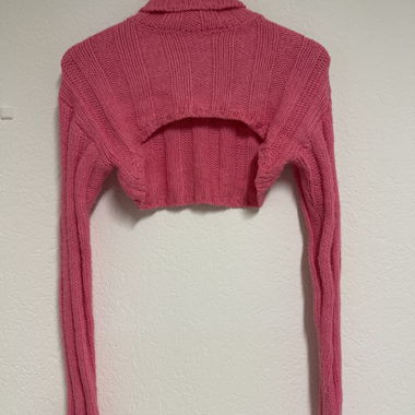 Maglioncino crop-top rosa