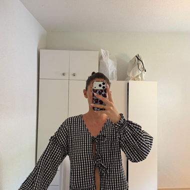Gingham Crop Bluse