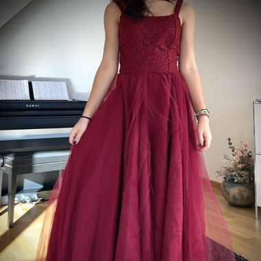 Red handmade dress