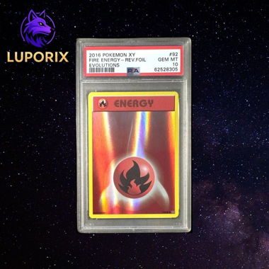Pokemon PSA 10 Fire Energy Reverse 92/108