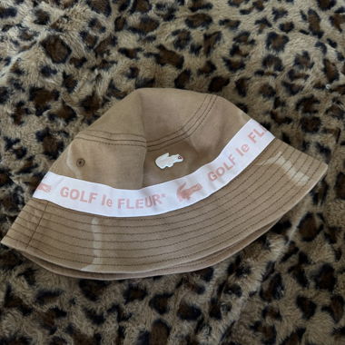 Beige Golf Bucket Hat le Fleur x Lacoste