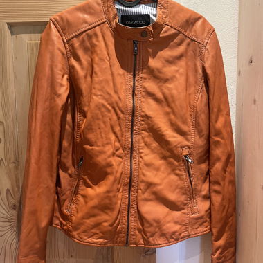 Veste en cuir orange Oakwood