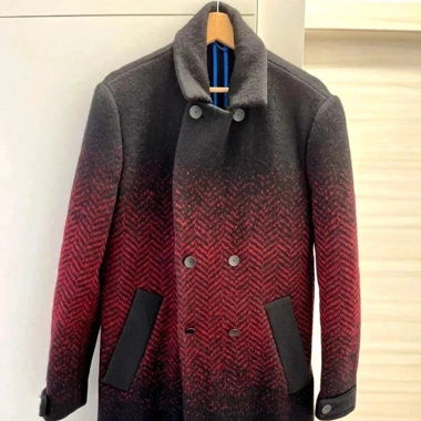 Cappotto doppiopetto in lana Iceberg