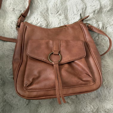 Sac bandoulière croisé brun