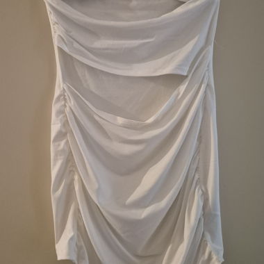 Weisses drapiertes SHEIN Kleid