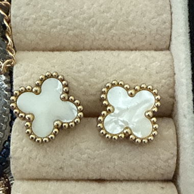 Boucles d’oreilles Trèfle en nacre