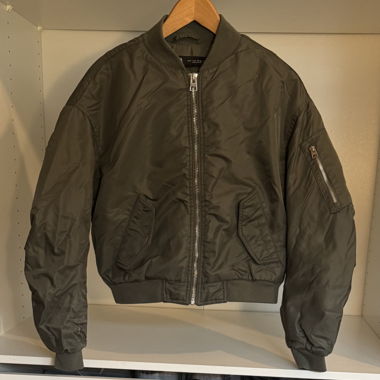 Veste bomber ZARA vert olive foncé