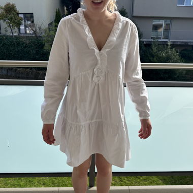White Long-Sleeve Dress