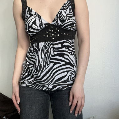 Top Vintage con Spalline