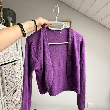 Gilet cardigan violet